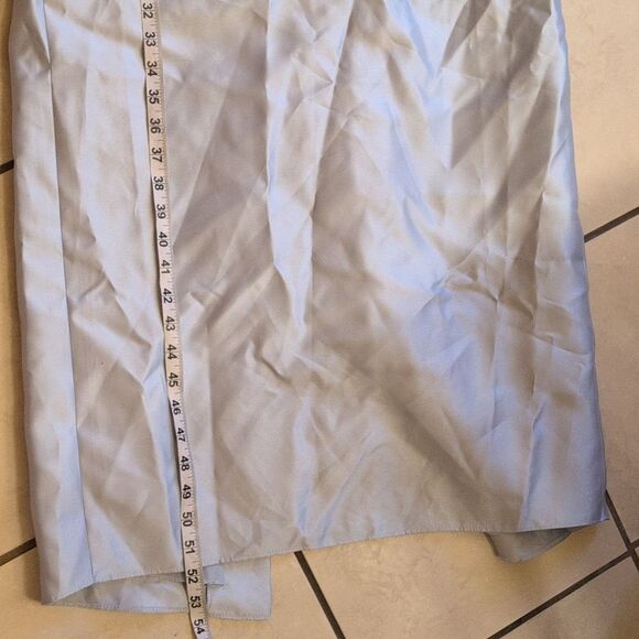 NWT Alfred Sung Column Maxi Dress Bow On Back Mist Blue Size 10 - Picture 12 of 12